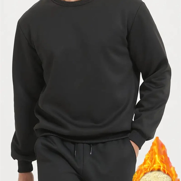 Men's Warm Sweatshirt with Soft Fleece Lining for Cold Seasons