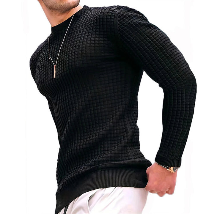 GridFlex Waffle Knit Sweater