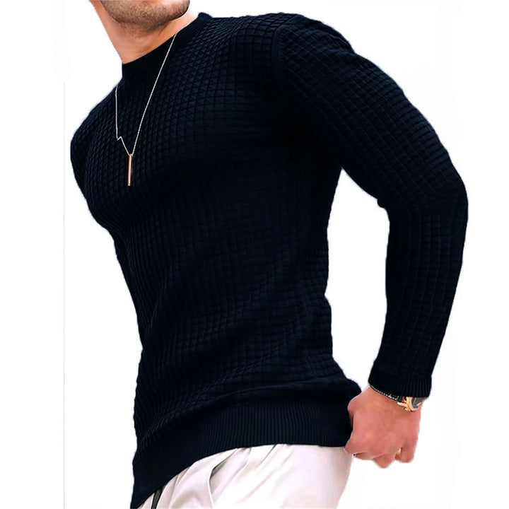 GridFlex Waffle Knit Sweater