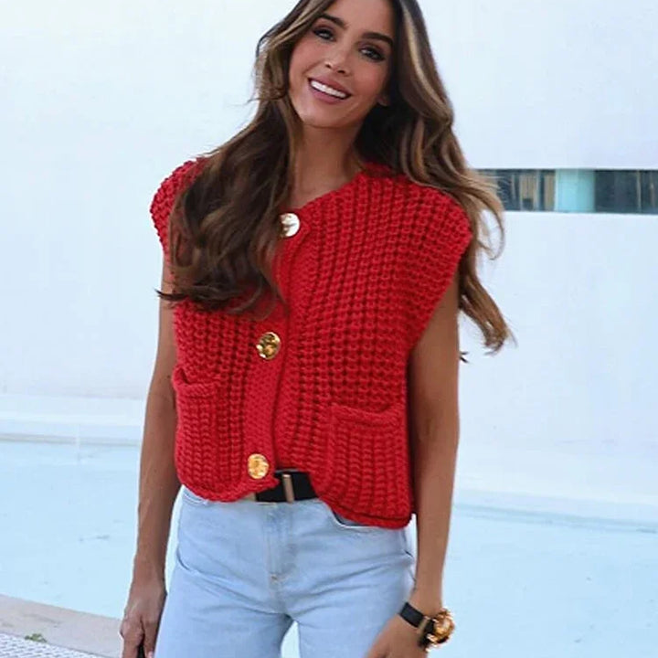 ChicVibe Knitted Sleeveless Vest