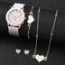 TimelessCharm 4-Piece Watch & Heart Jewelry Set