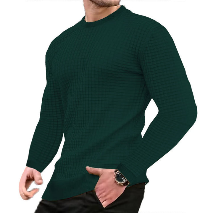 GridFlex Waffle Knit Sweater