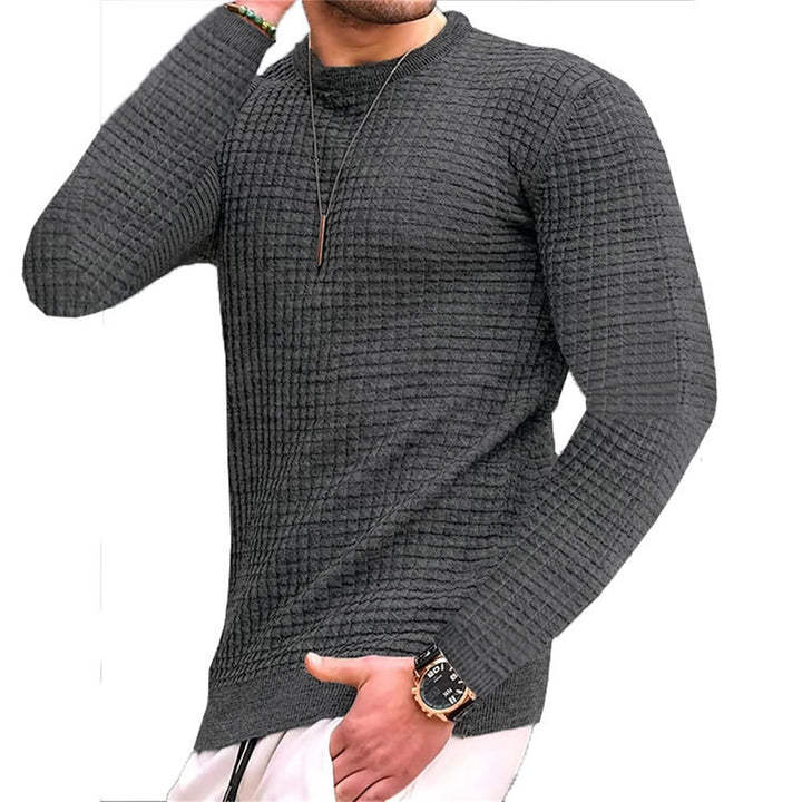 GridFlex Waffle Knit Sweater